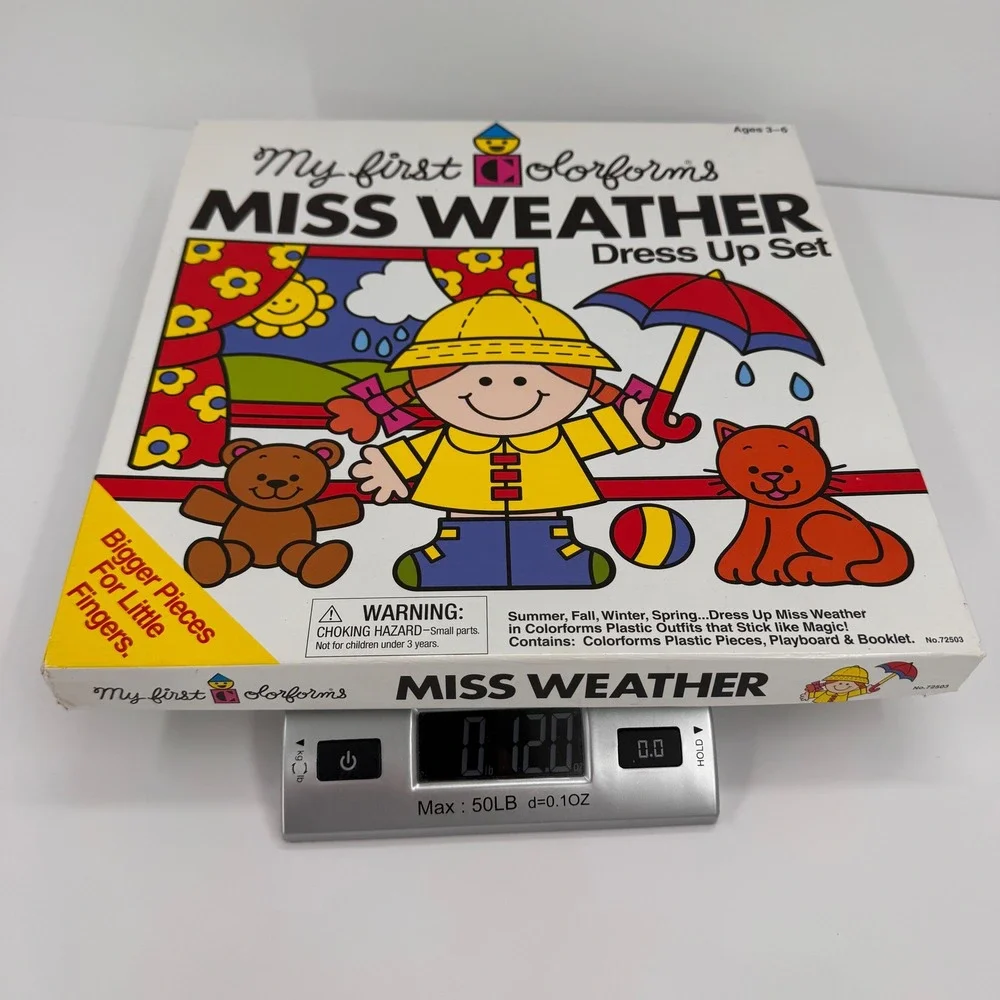 Vintage My First Colorforms COMPLETE Miss Weather Dress Up‎ Set Ages 3-6 2011